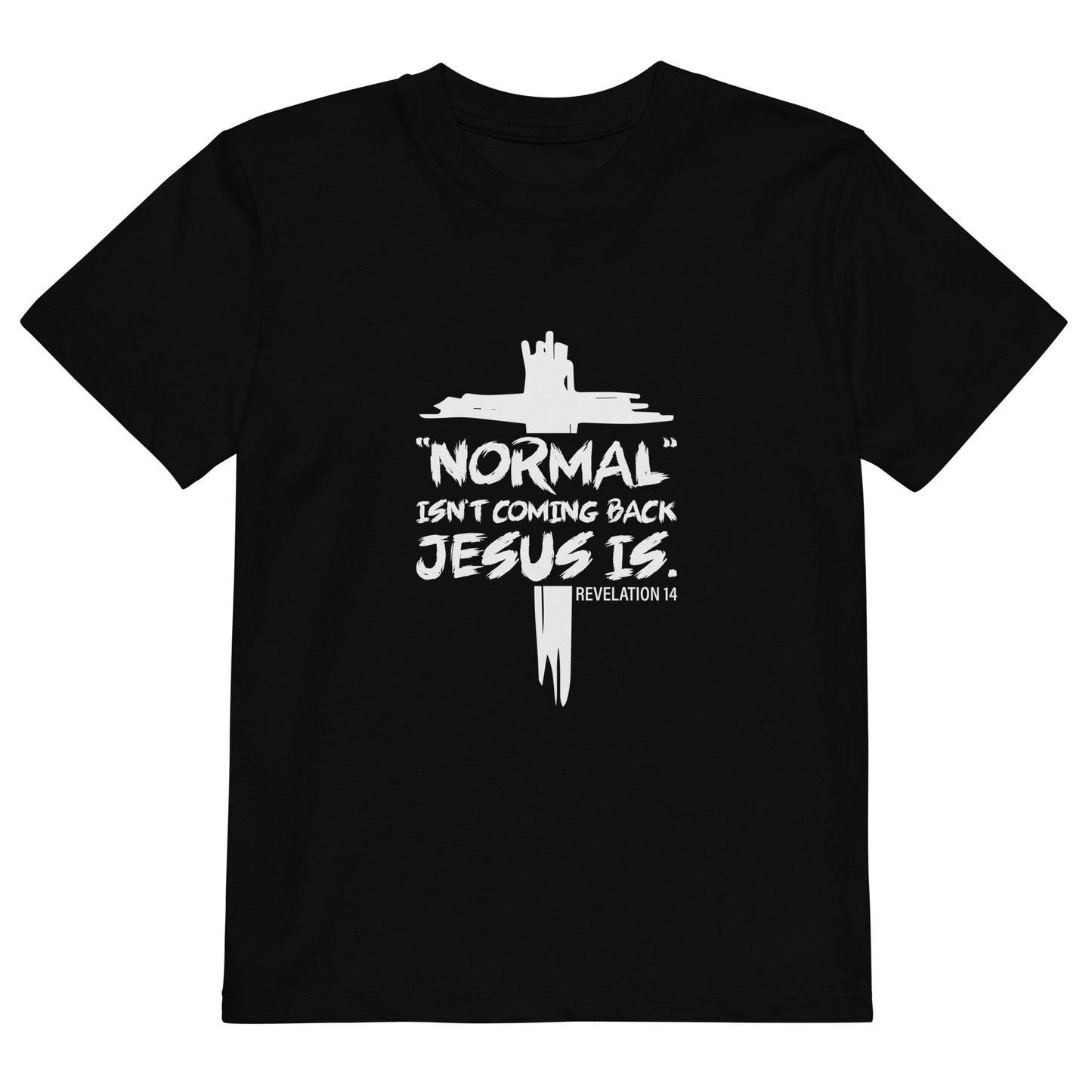 Normal Isn't Coming Back Jesus Is Youth Christian Organic cotton T-shirt