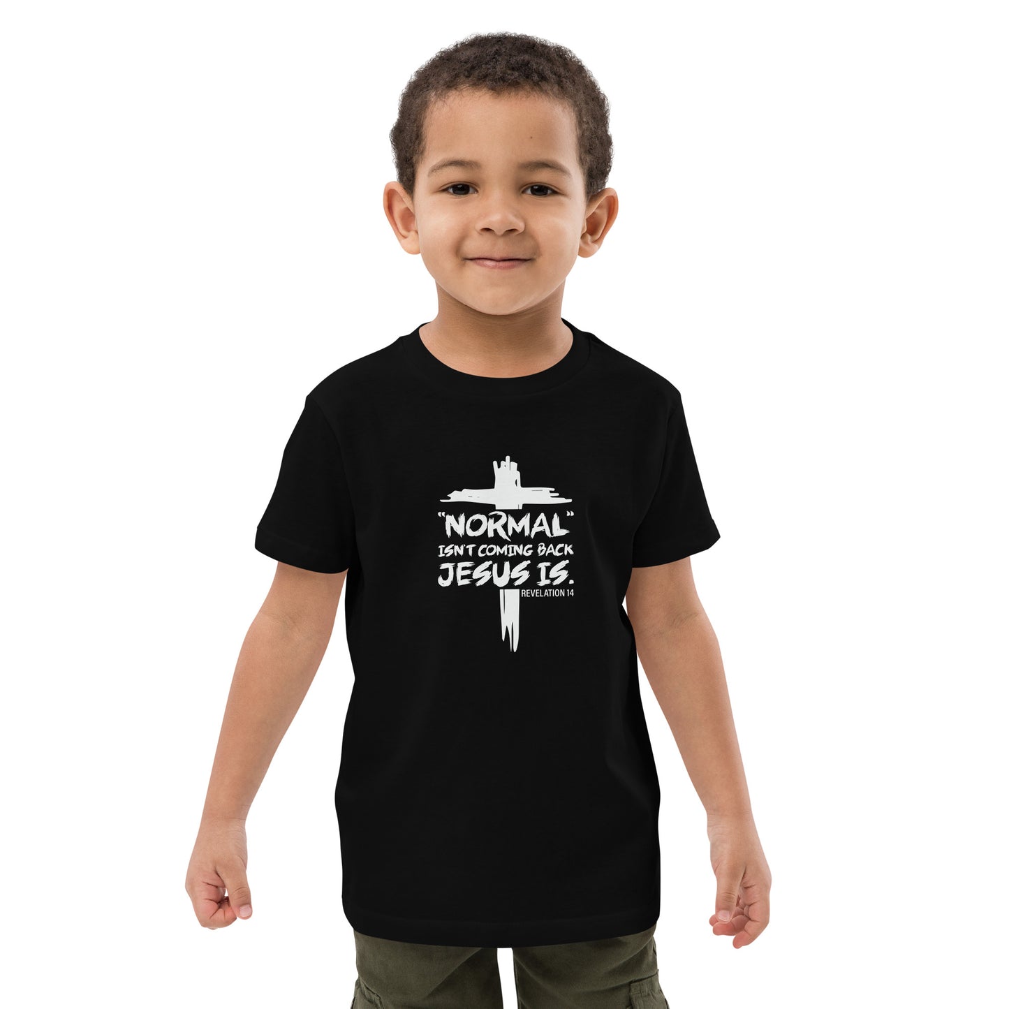 Normal Isn't Coming Back Jesus Is Youth Christian Organic cotton T-shirt