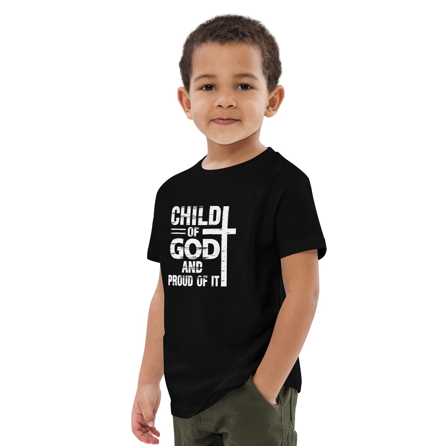 Child Of God And Proud Of It Youth Christian Organic cotton T-shirt