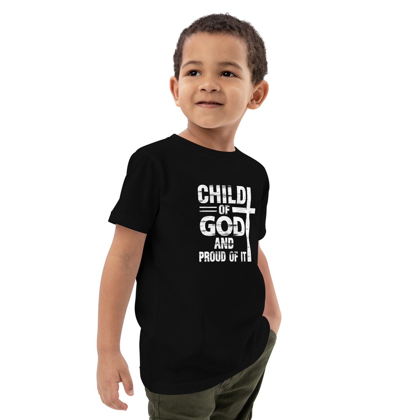 Child Of God And Proud Of It Youth Christian Organic cotton T-shirt