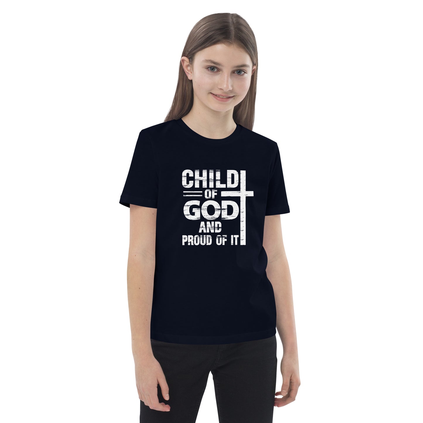 Child Of God And Proud Of It Youth Christian Organic cotton T-shirt