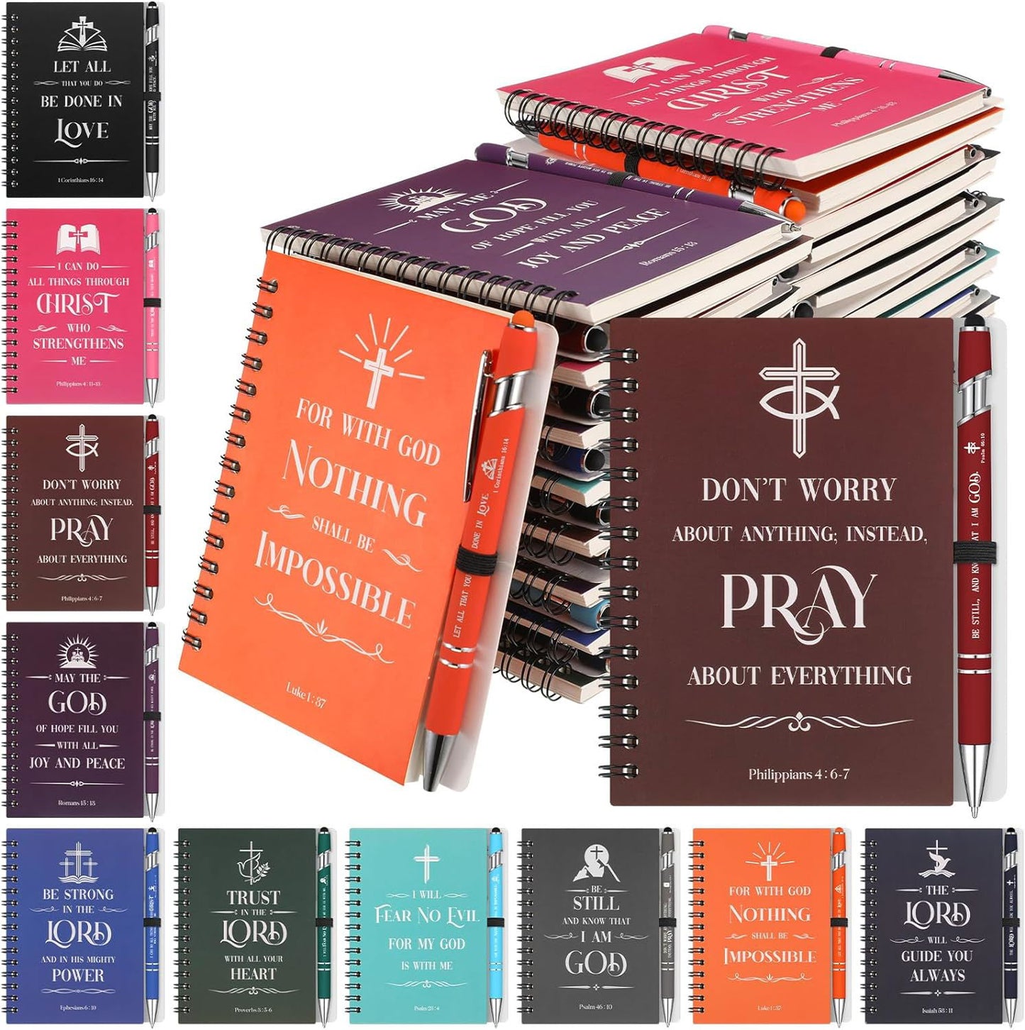 30 Sets of Journals w/ pens Christian Bible Verse Journals - ClaimedbyGodDesigns