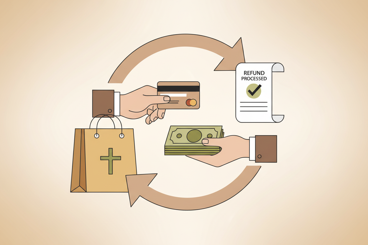 picture of that communicates the act of refunding