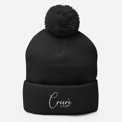 Creere todo lo que necesito esta en mi Spanish Christian Pom-Pom Beanie