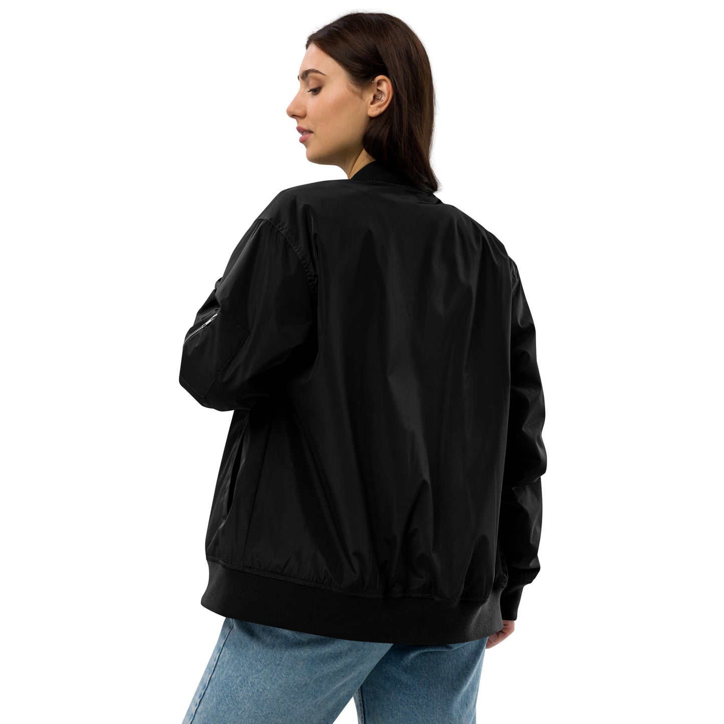 Where God Guides He Provides Unisex Christian Premium recycled bomber jacket