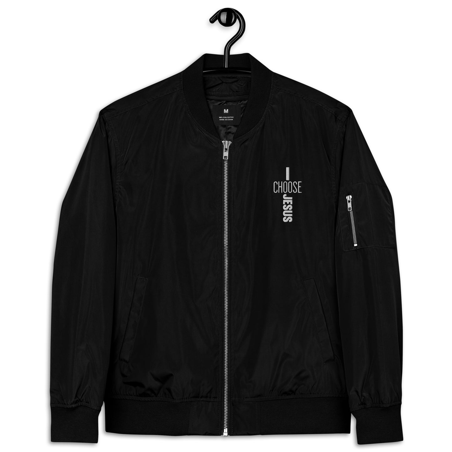 I Choose Jesus Unisex Christian Premium recycled bomber jacket