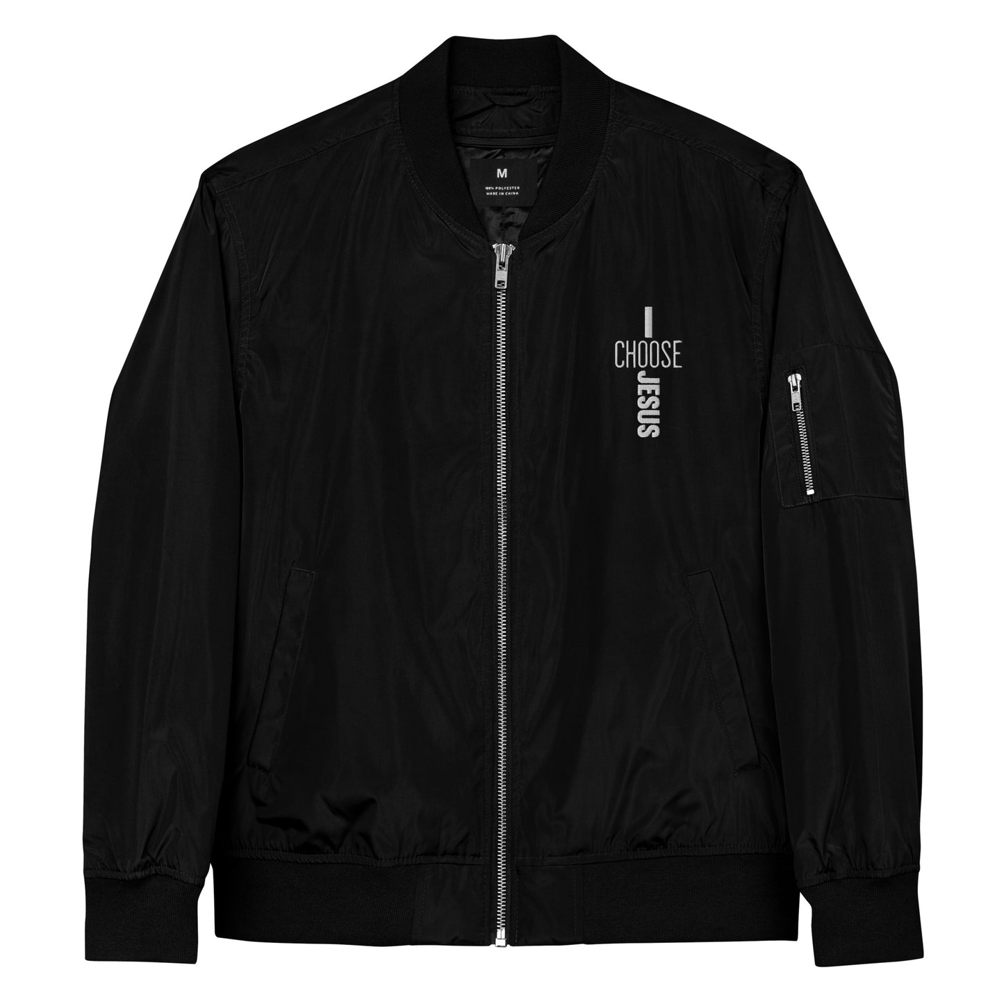 I Choose Jesus Unisex Christian Premium recycled bomber jacket