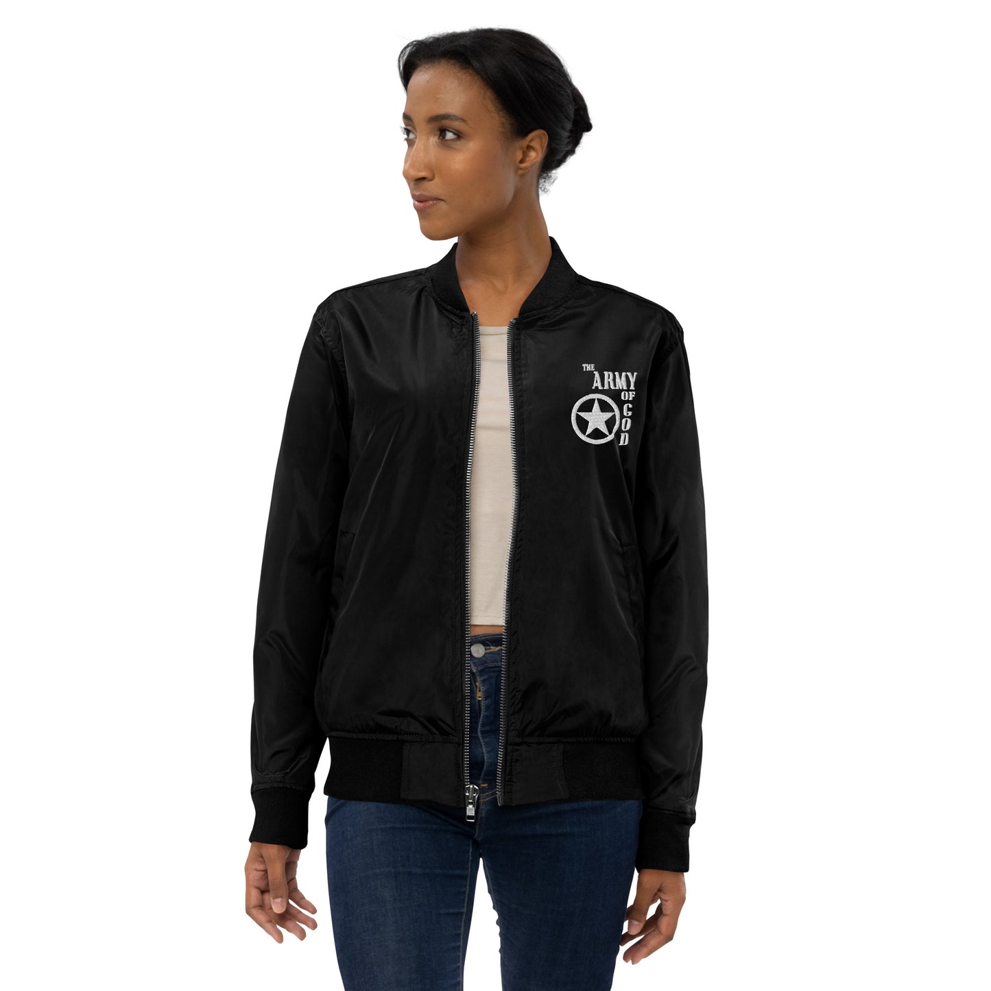 The Army Of God Unisex Christian Premium recycled bomber jacket