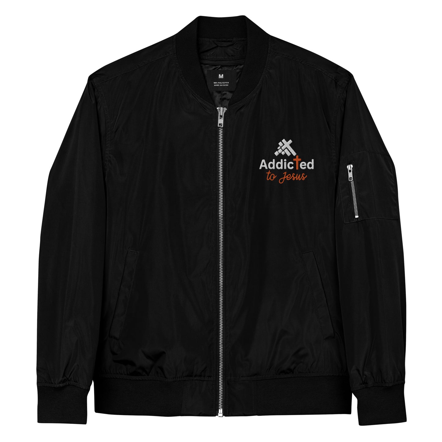 Addicted To Jesus Unisex Christian Premium recycled bomber jacket