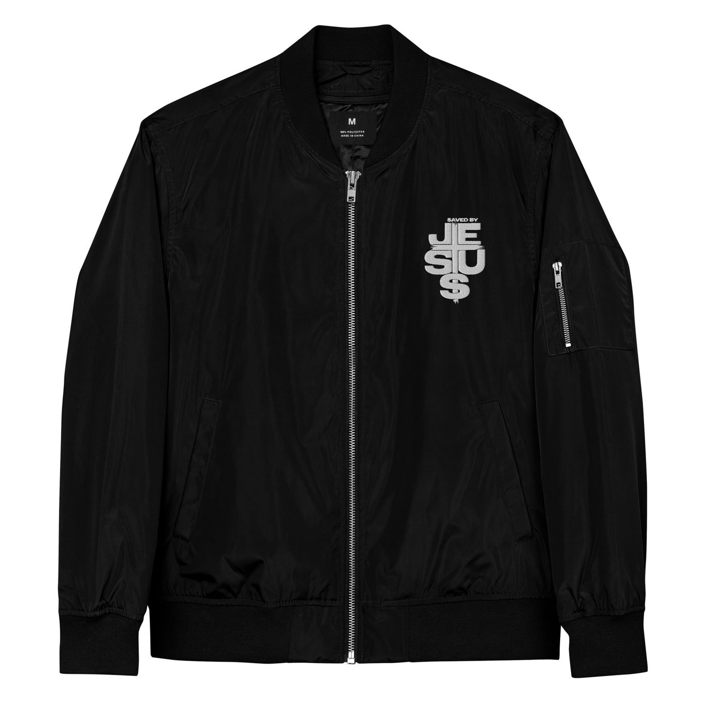 Saved By Jesus Unisex Christian Premium recycled bomber jacket