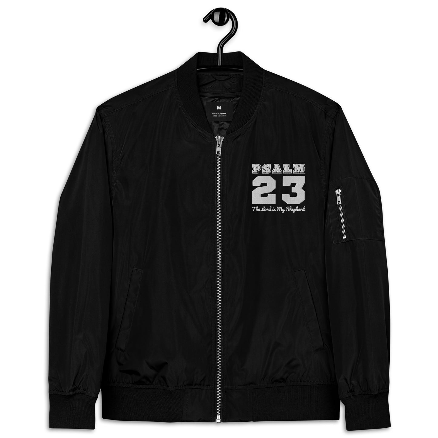 Psalm 23 The Lord Is My Shepherd Unisex Christian Premium recycled bomber jacket