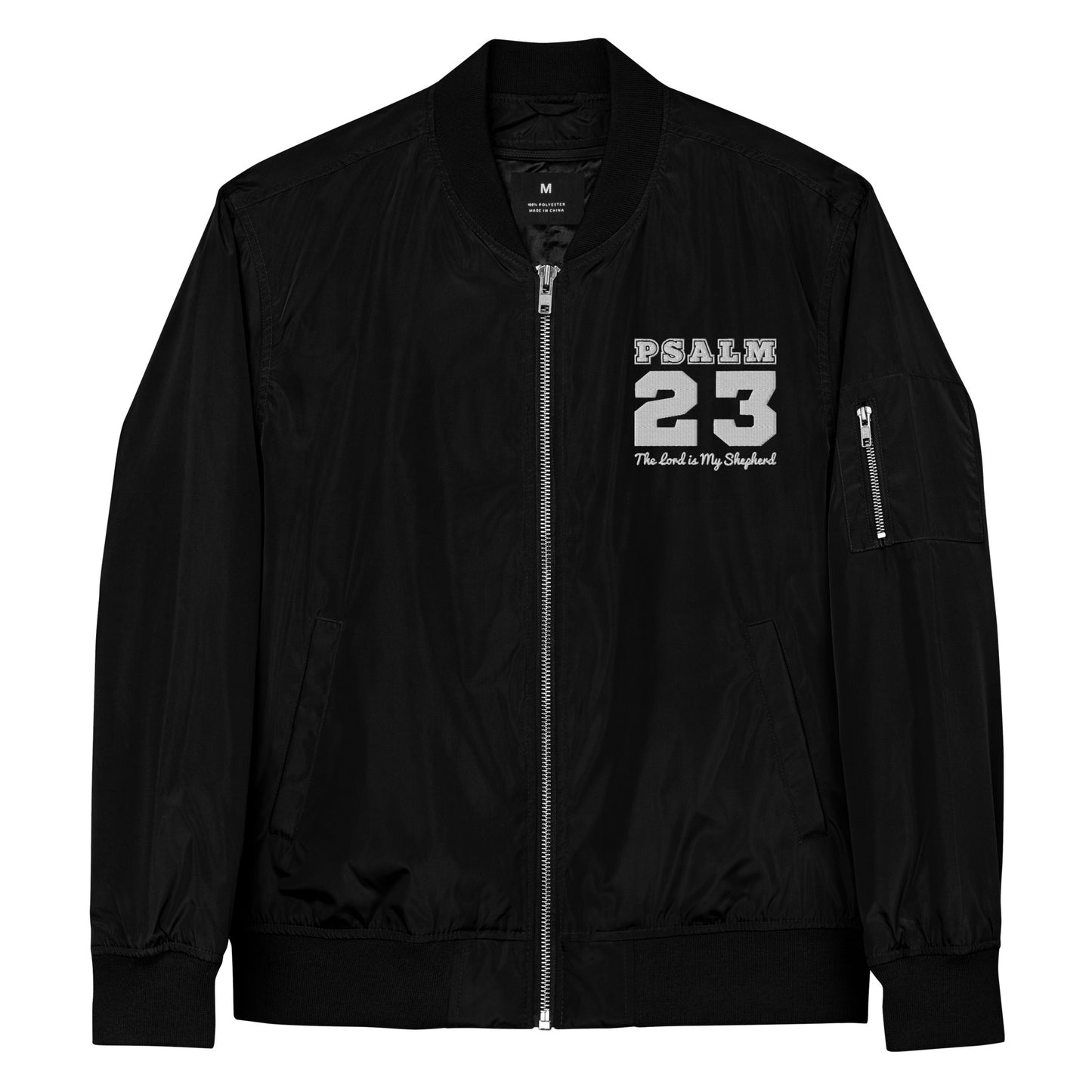 Psalm 23 The Lord Is My Shepherd Unisex Christian Premium recycled bomber jacket