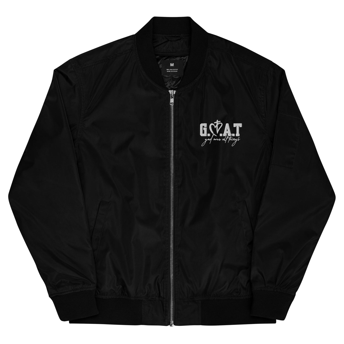 GOAT God Over All Things Premium recycled bomber jacket