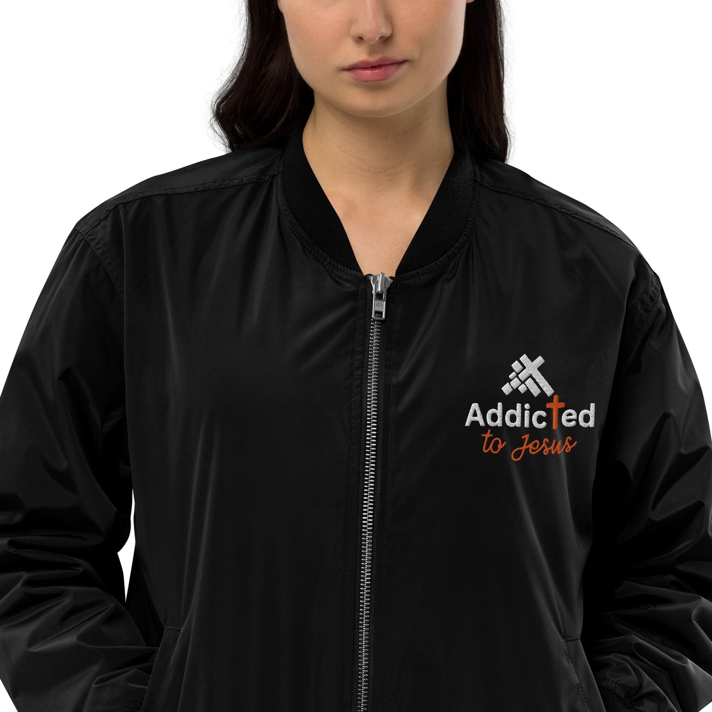 Addicted To Jesus Unisex Christian Premium recycled bomber jacket