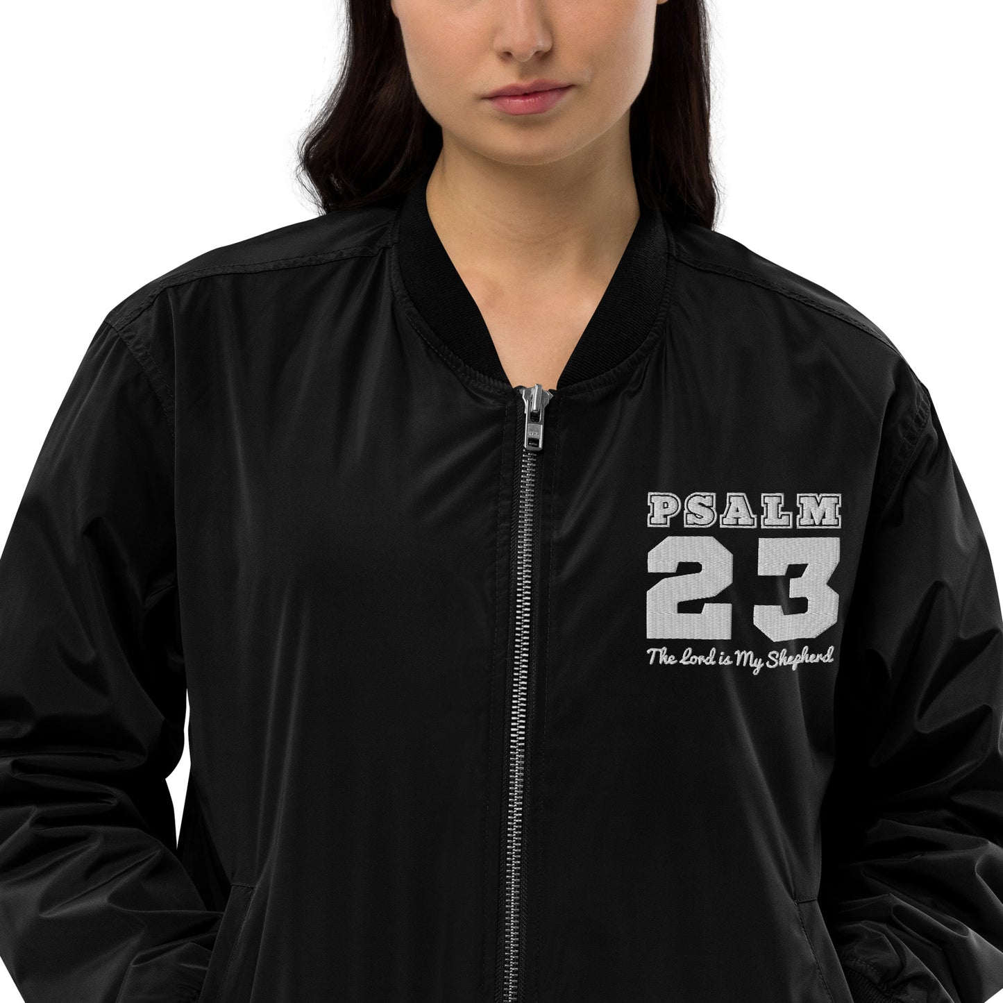 Psalm 23 The Lord Is My Shepherd Unisex Christian Premium recycled bomber jacket