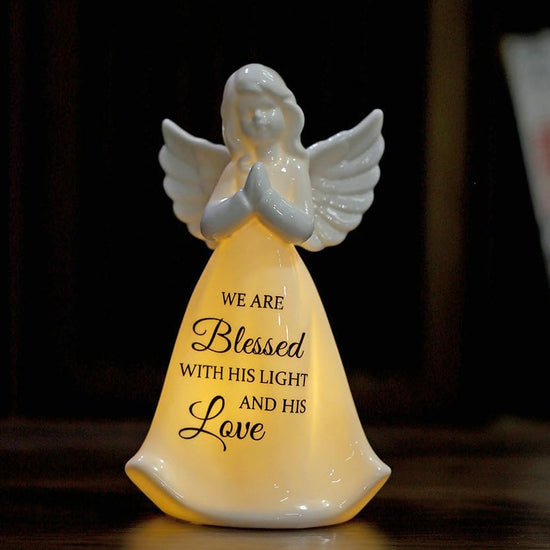 Be Blessed Ceramic Praying Angel Figurine Christian Gift Idea