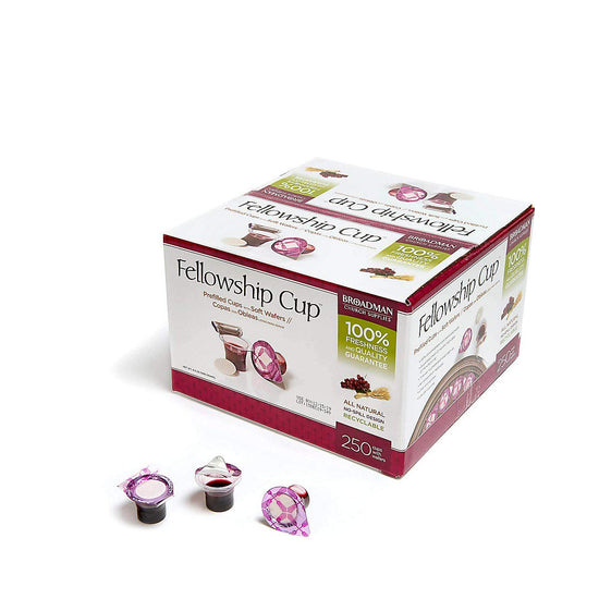 250 Count Prefilled Communion Fellowship Cups with Juice and Wafer
