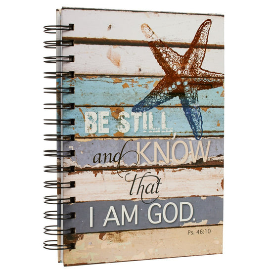 Be Still and Know Psalm 4610 Christian Hardcover Journal Wire Bound 192 Ruled Pages