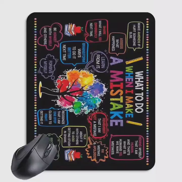 1pc What To Do When I Make Mistakes Christian Computer Keyboard Mouse Pad  945  79 Inches  