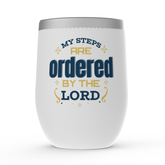My Steps Are Ordered By The Lord Stemless Wine Tumblers 12oz
