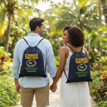 Standing In Faith Jamaican Fundraising Drawstring Bag - ClaimedbyGodDesigns