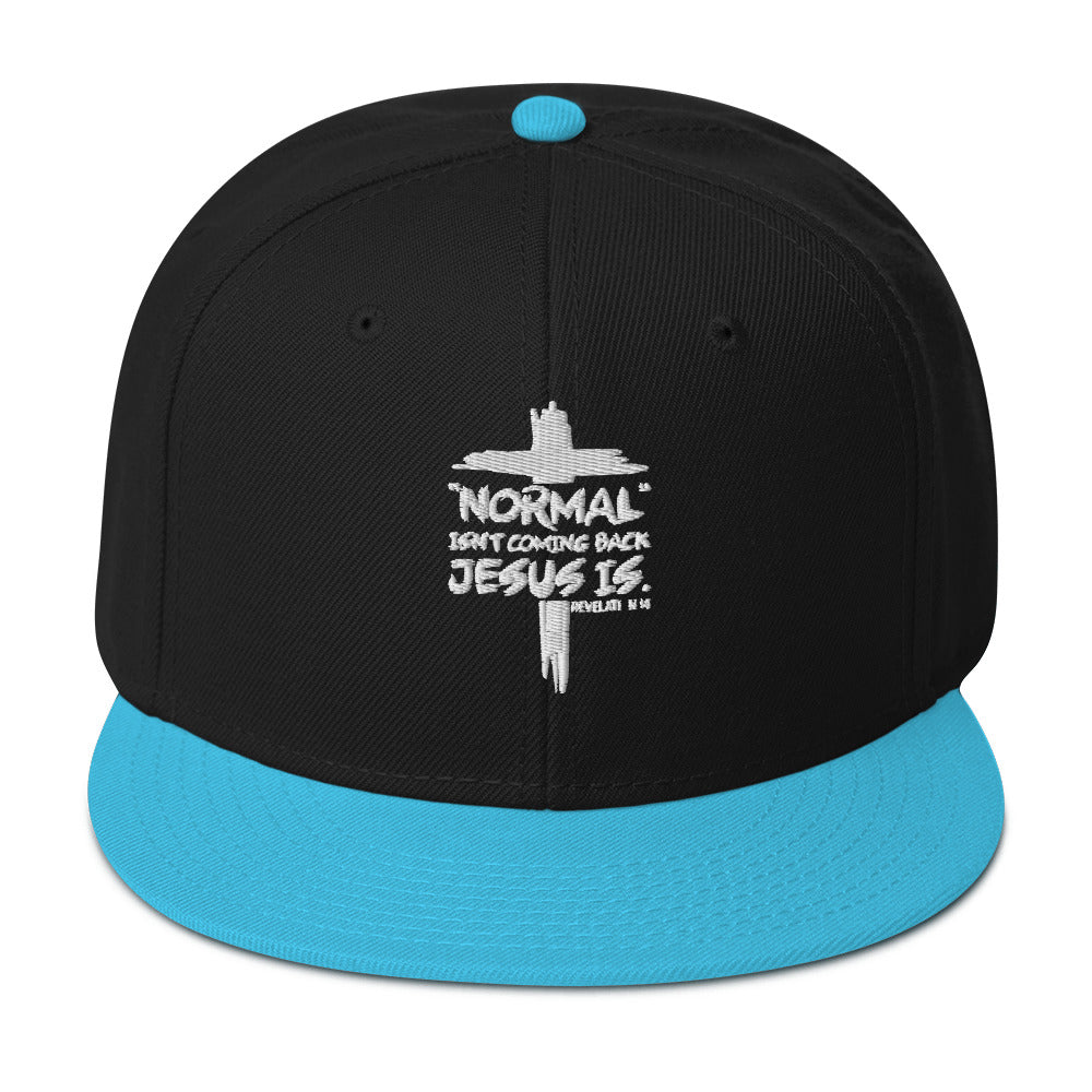 Normal Isn't Coming Back Jesus Is Adult Christian Snapback Hat