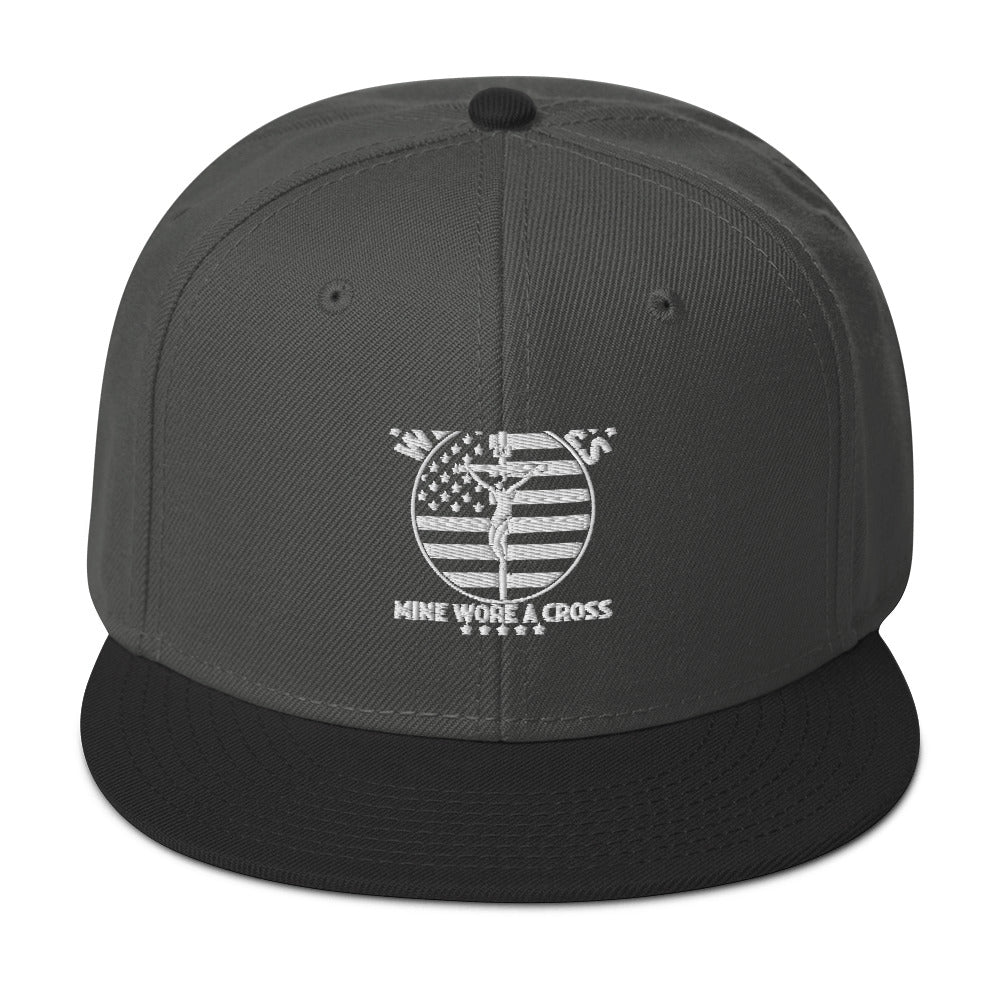 Not All Superheroes Wear Capes Mine Wore A Cross American Patriotic Flag Adult Christian Snapback Hat