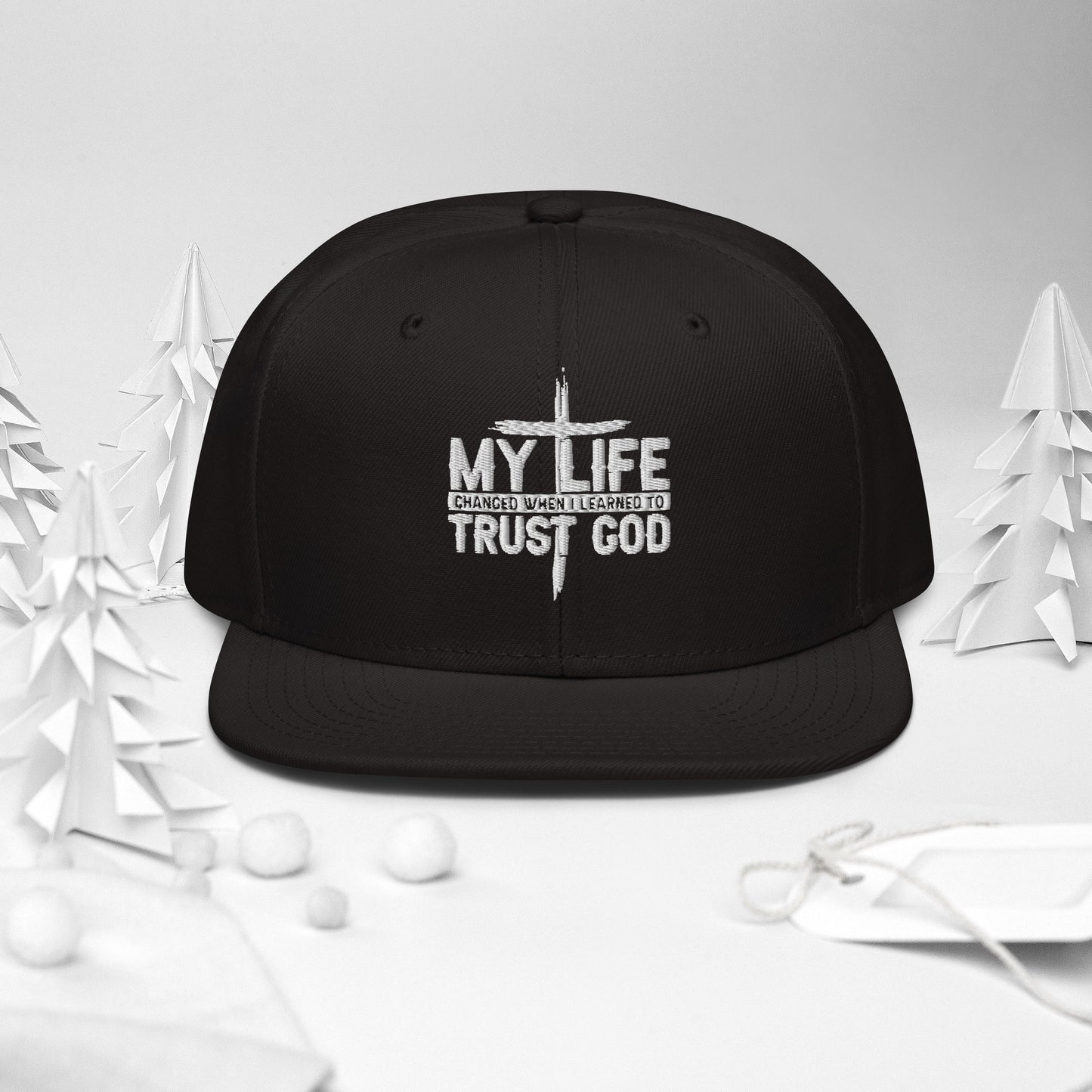 My Life Changed When I Learned To Trust God Adult Christian Snapback Hat