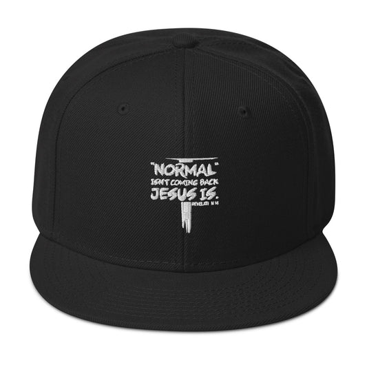 Normal Isn't Coming Back Jesus Is Adult Christian Snapback Hat