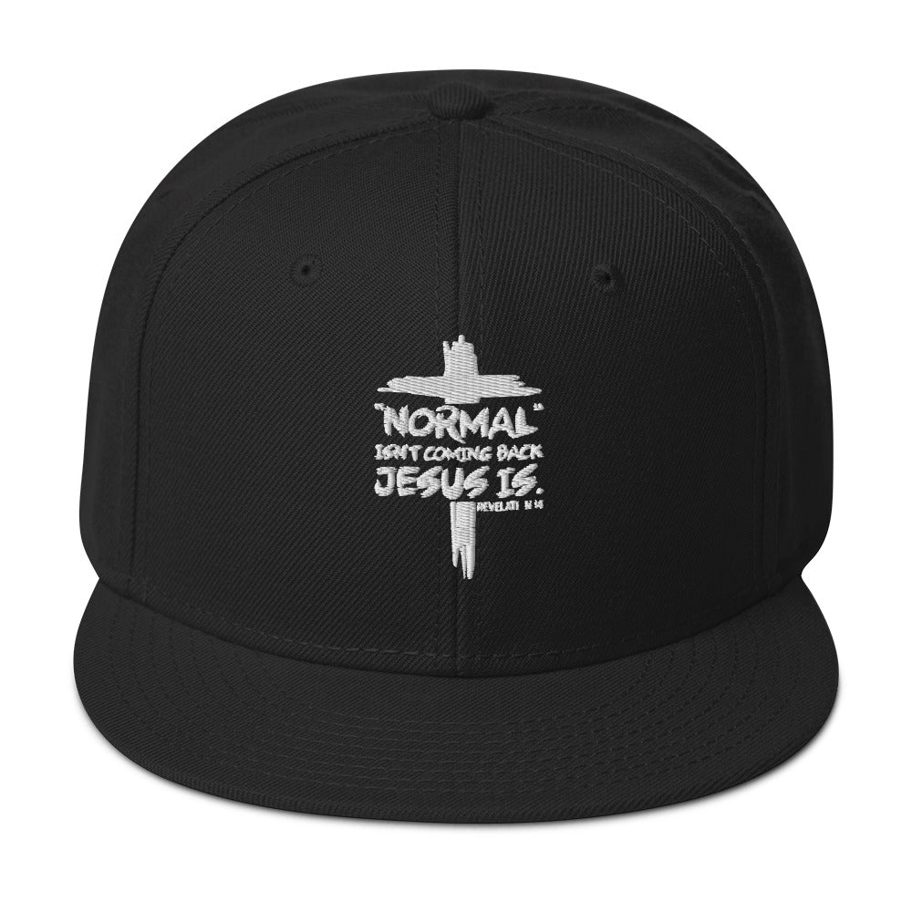 Normal Isn't Coming Back Jesus Is Adult Christian Snapback Hat