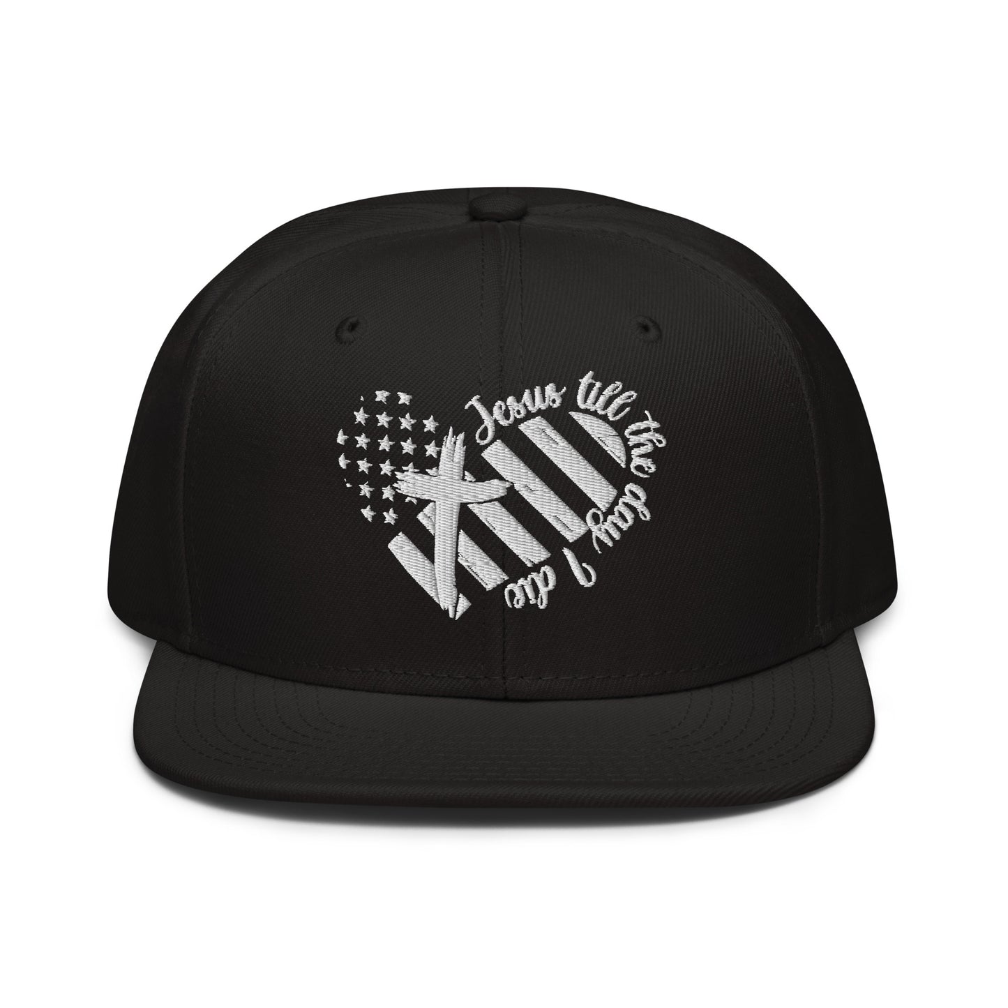 Jesus Till The Day I Die Adult Christian American Patriotic Snapback Hat