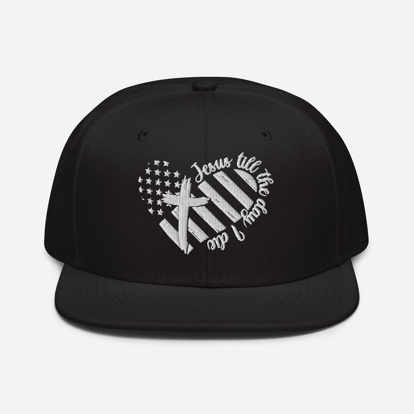 Jesus Till The Day I Die Adult Christian American Patriotic Snapback Hat