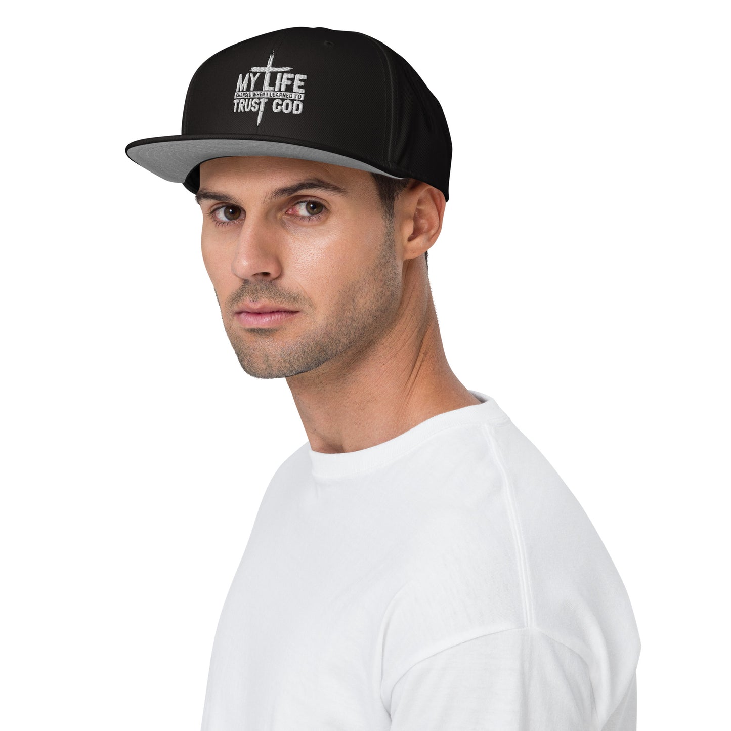 My Life Changed When I Learned To Trust God Adult Christian Snapback Hat