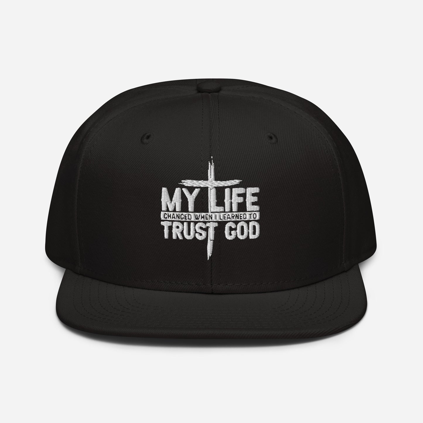 My Life Changed When I Learned To Trust God Adult Christian Snapback Hat