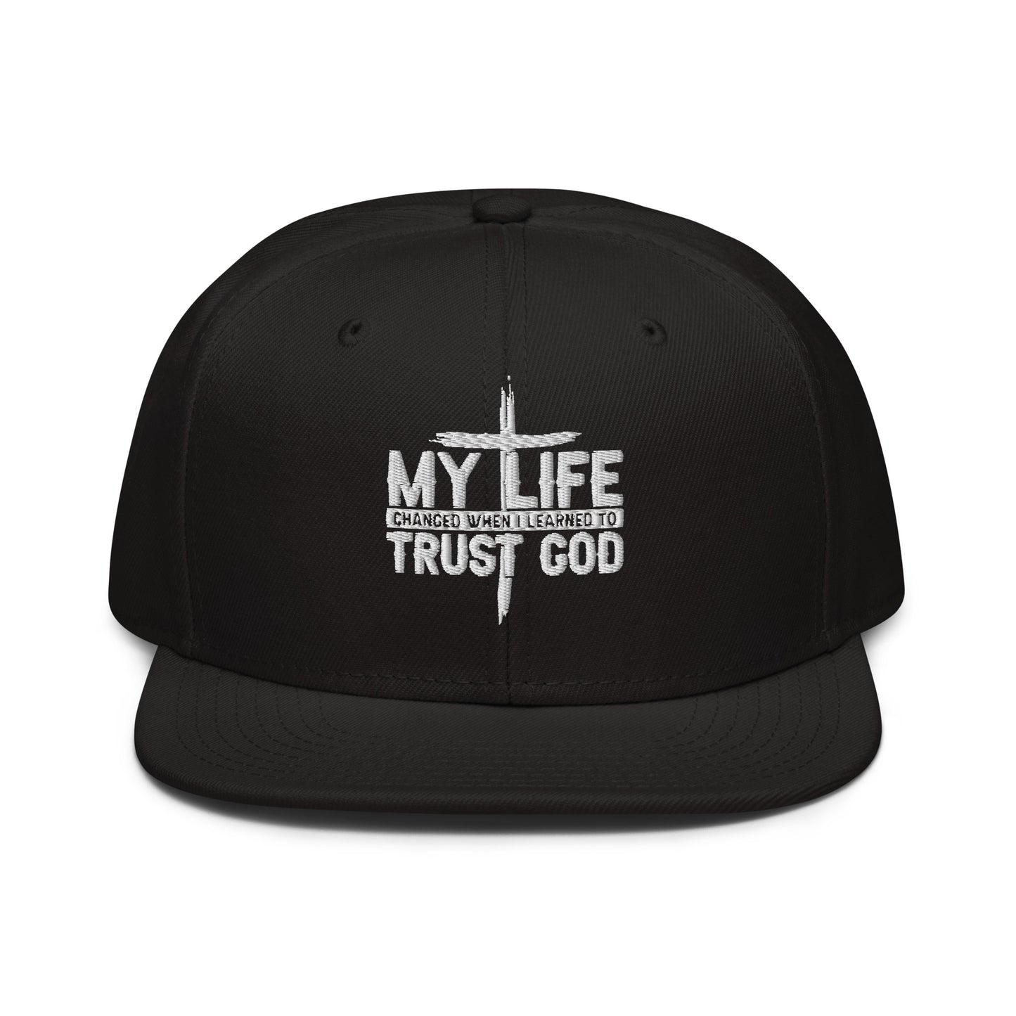 My Life Changed When I Learned To Trust God Adult Christian Snapback Hat