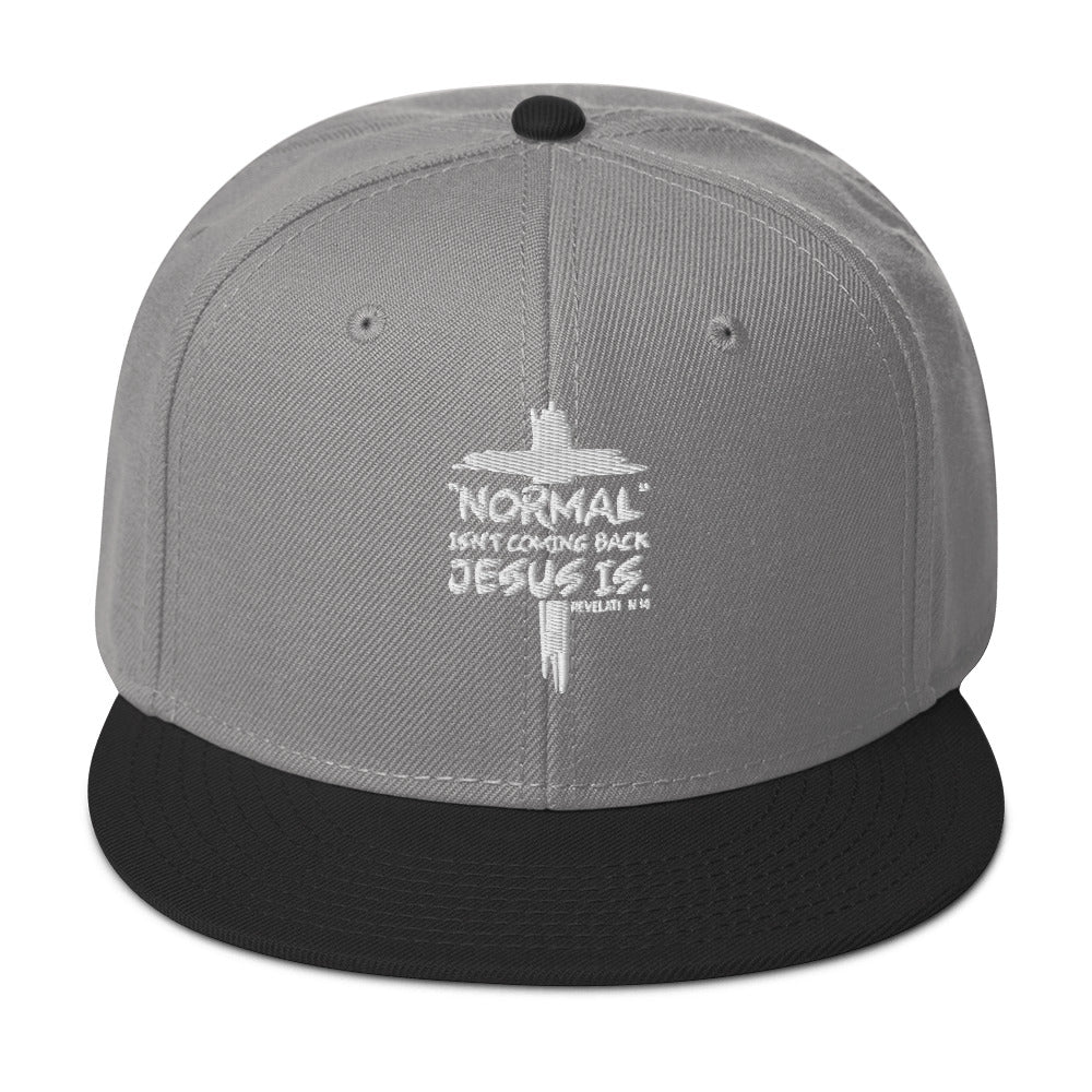 Normal Isn't Coming Back Jesus Is Adult Christian Snapback Hat