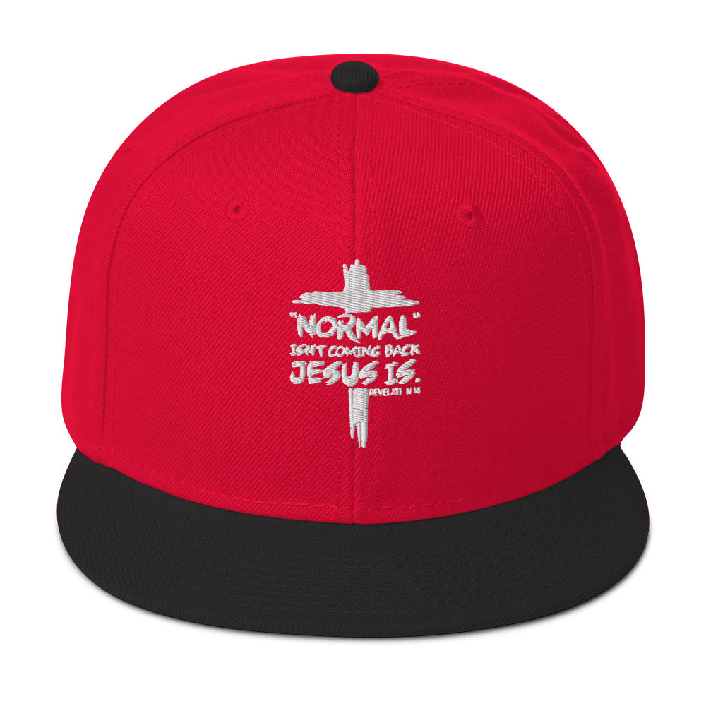 Normal Isn't Coming Back Jesus Is Adult Christian Snapback Hat