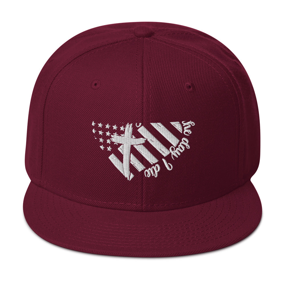 Jesus Till The Day I Die Adult Christian American Patriotic Snapback Hat