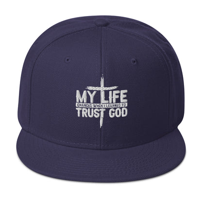 My Life Changed When I Learned To Trust  Adult Christian Snapback Hat