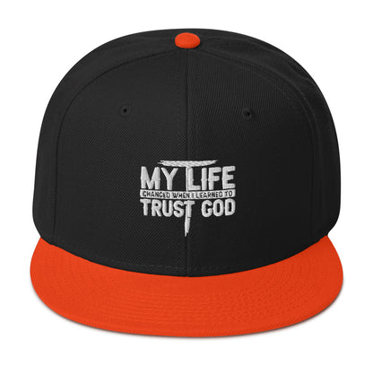 My Life Changed When I Learned To Trust  Adult Christian Snapback Hat