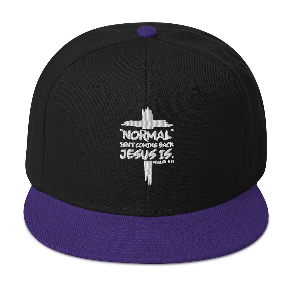 Normal Isn't Coming Back Jesus Is Adult Christian Snapback Hat