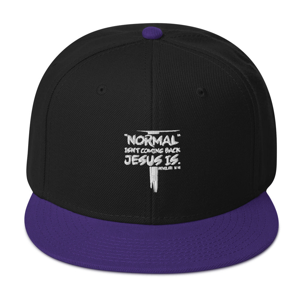 Normal Isn't Coming Back Jesus Is Adult Christian Snapback Hat