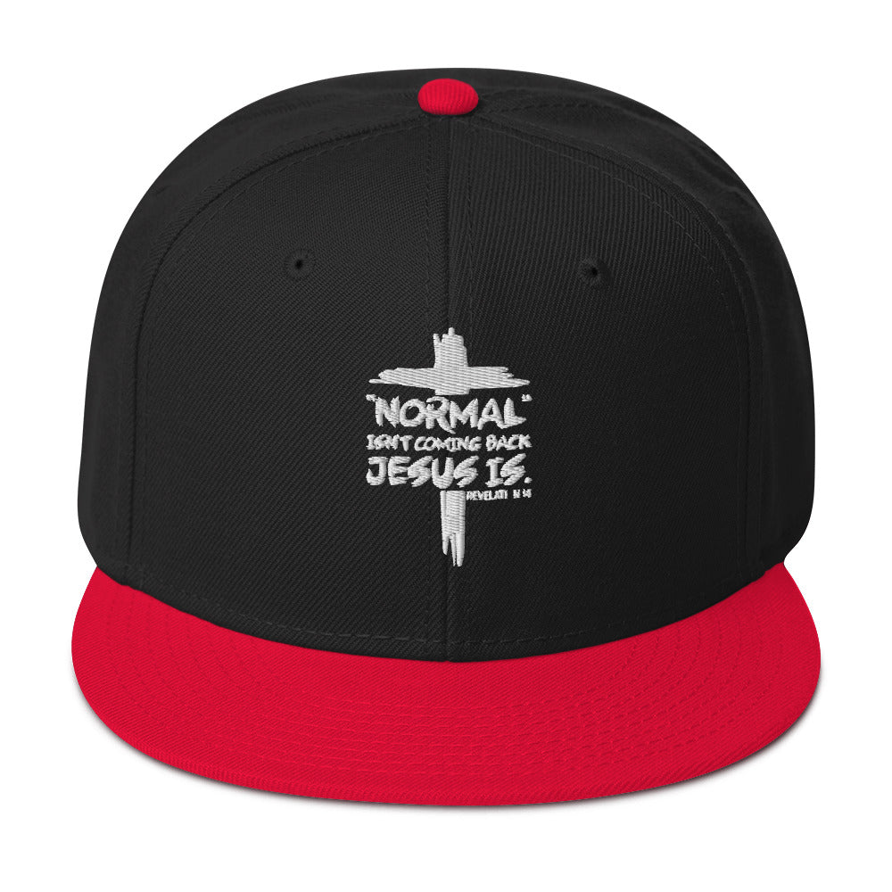 Normal Isn't Coming Back Jesus Is Adult Christian Snapback Hat