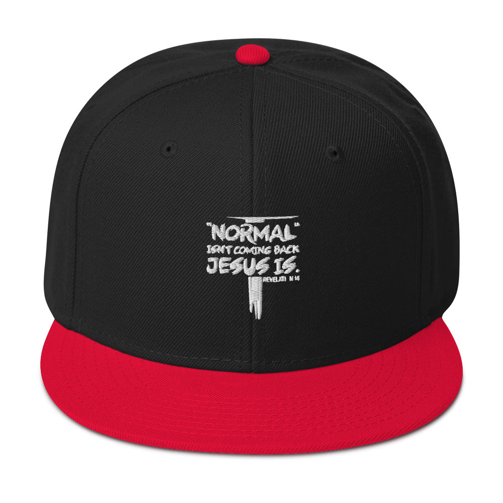 Normal Isn't Coming Back Jesus Is Adult Christian Snapback Hat