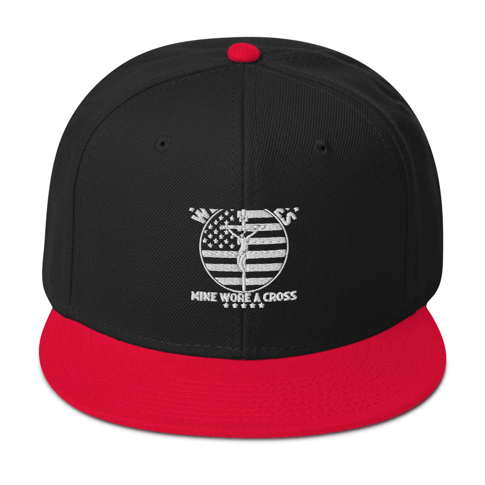 Not All Superheroes Wear Capes Mine Wore A Cross American Patriotic Flag Adult Christian Snapback Hat