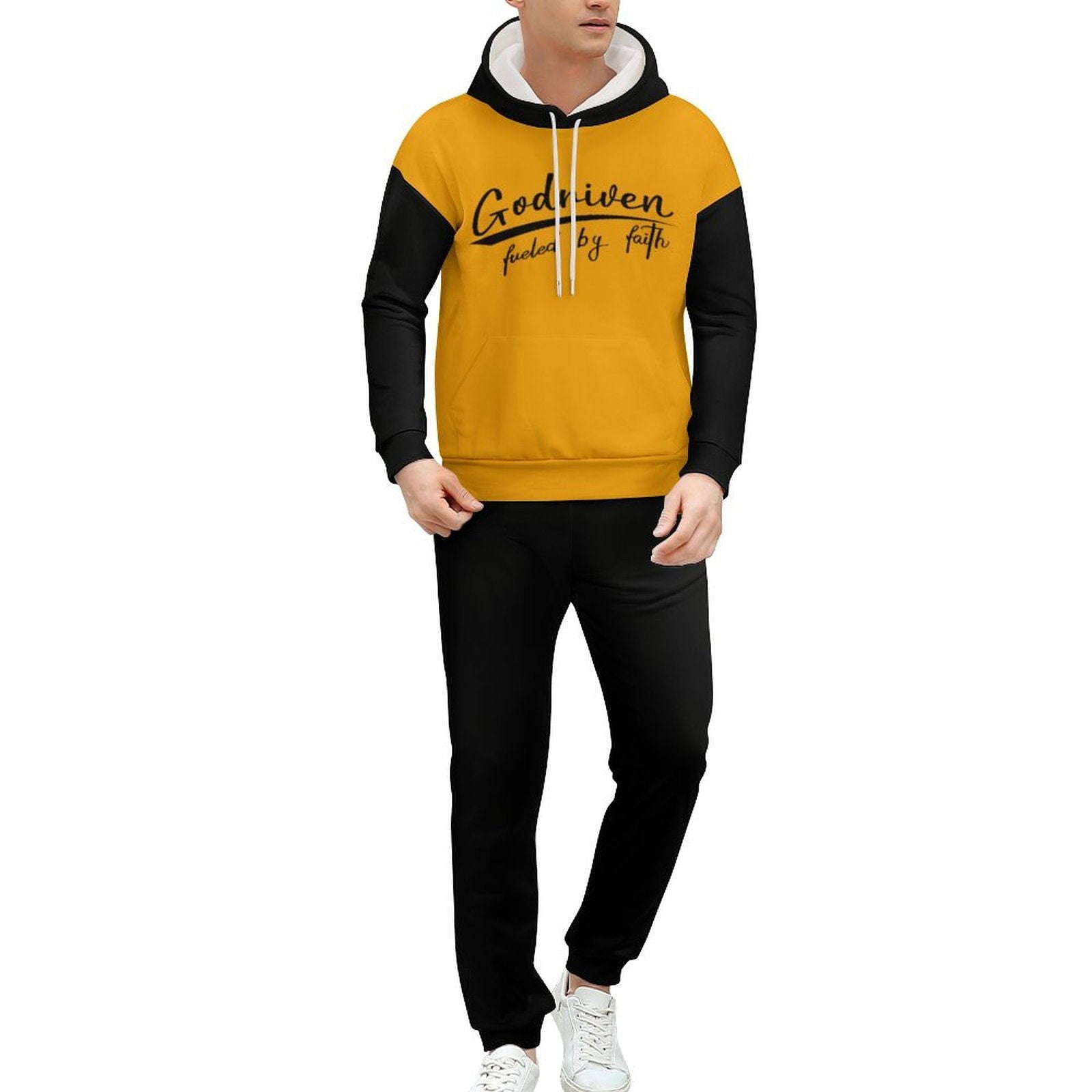 Godriven Fueled By Faith Men's Christian Casual Outfit (sweatshirt/sweatpants) - ClaimedbyGodDesigns