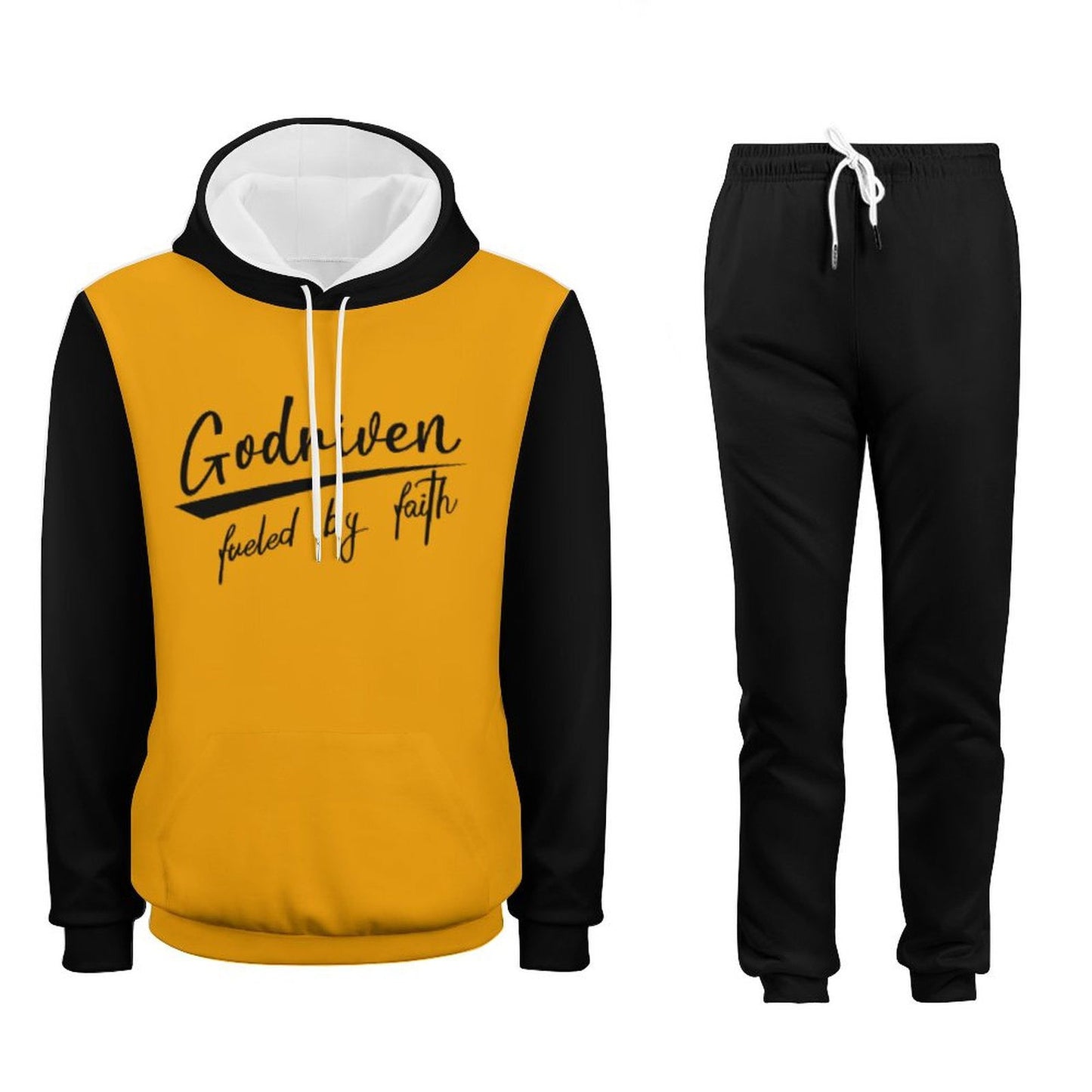 Godriven Fueled By Faith Men's Christian Casual Outfit (sweatshirt/sweatpants) - ClaimedbyGodDesigns