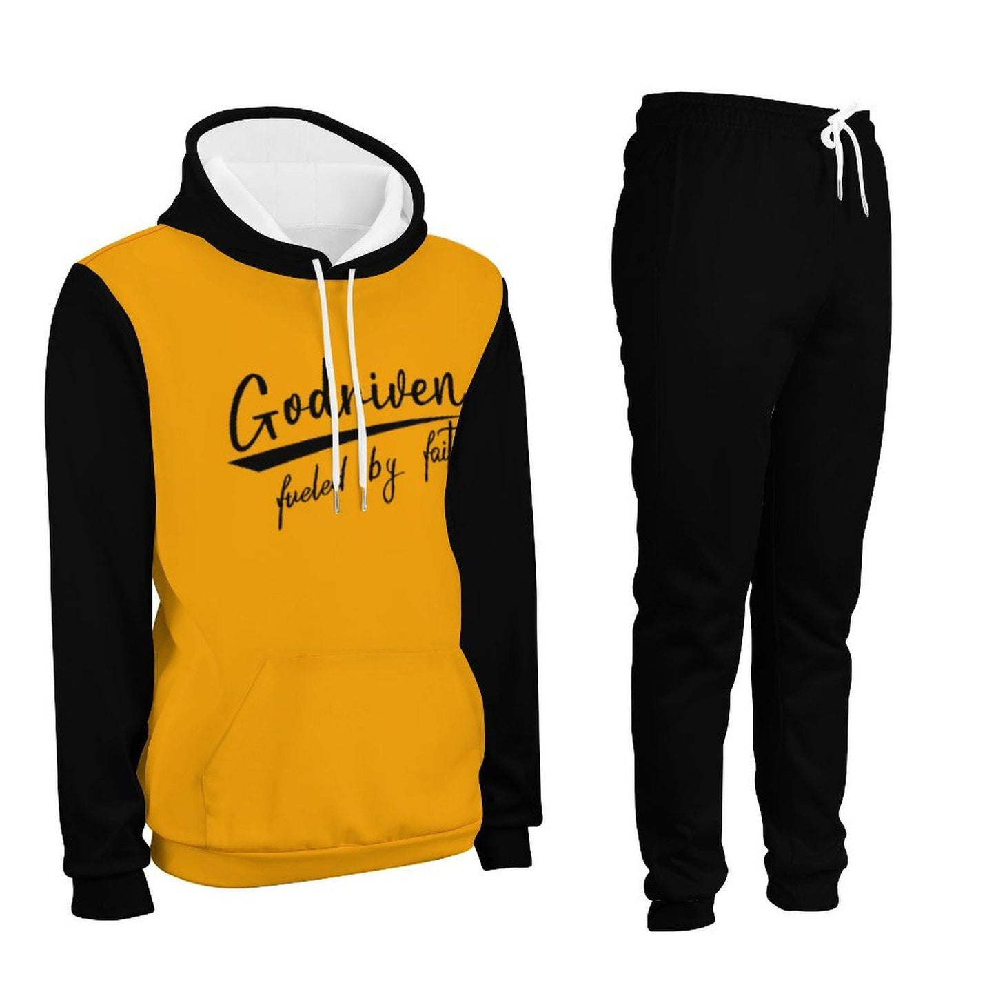 Godriven Fueled By Faith Men's Christian Casual Outfit (sweatshirt/sweatpants) - ClaimedbyGodDesigns