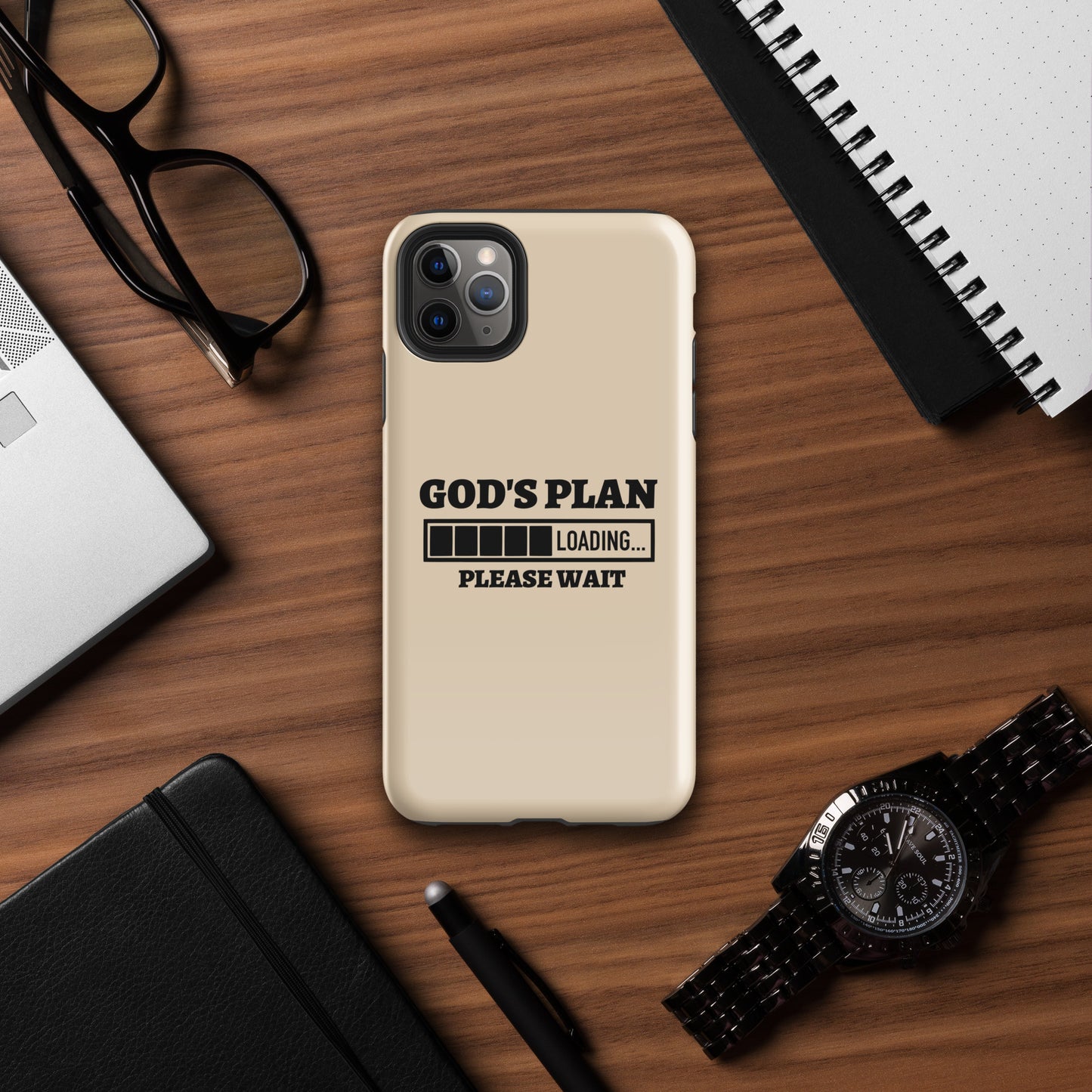 God's Plan Loading Christian Tough Phone Case for iPhone®