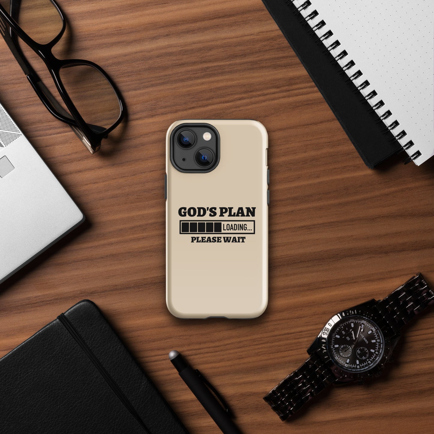 God's Plan Loading Christian Tough Phone Case for iPhone®